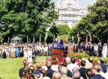 Göncz Árpád köztársasági elnök látogatása, Washington, Fehér Ház, 1999