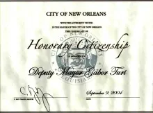New Orleans tiszteletbeli polgára, 2004