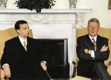 Orbán Viktor miniszterelnök, Bill Clinton elnök, Washington, Fehér Ház, 1998