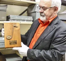 Down Beat award for Gerry Mulligan, Institute of Jazz Studies