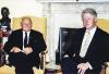 Göncz Árpád köztársasági elnök és Bill Clinton elnök, Washington, Fehér Ház, 1999