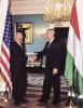 Martonyi János külügyminiszter és Colin Powell külügyminiszter, Washington, 1999